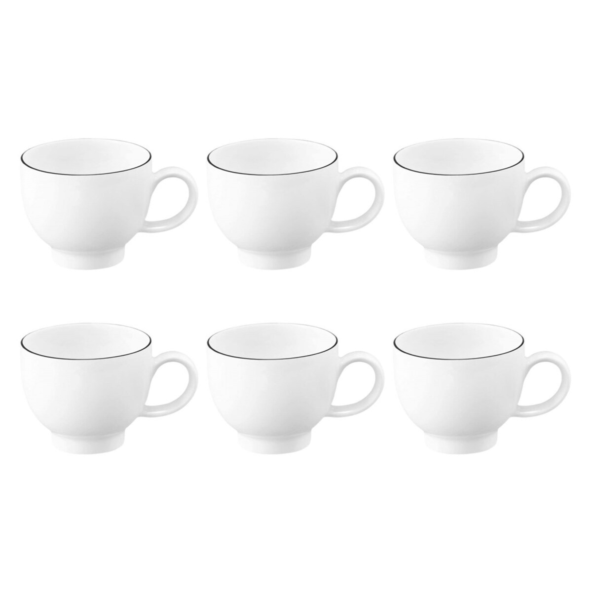 SELTMANN LIDO BLACK LINE Zestaw 6 filiżanek do espresso 90 ml