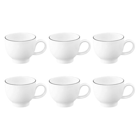 SELTMANN LIDO BLACK LINE Zestaw 6 filiżanek do espresso 90 ml