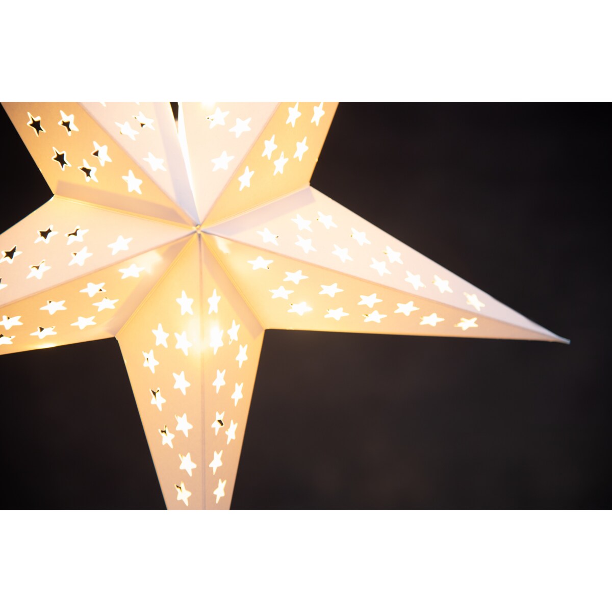 Gwiazda papierowa LED 43 cm, na baterie