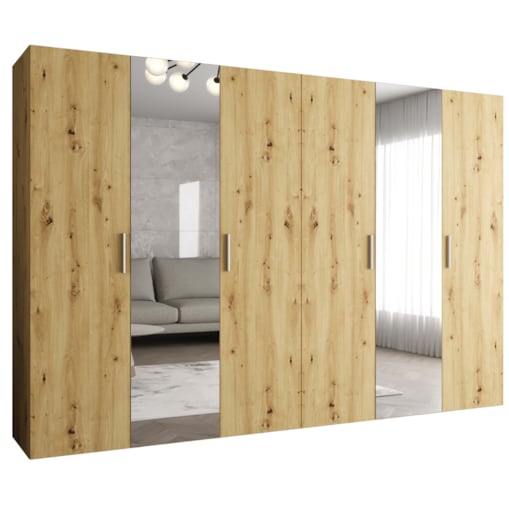 Szafa uchylna otwierana BARI 2 300 wys. 202 cm Artisan + u. Czarny