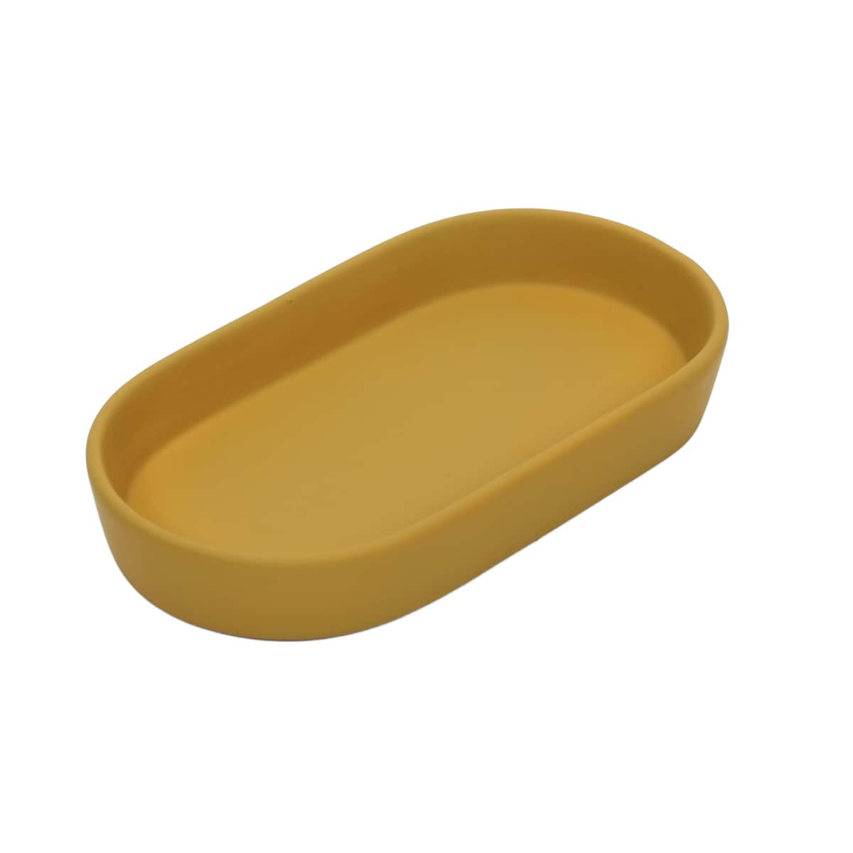 Podstawka łazienkowa na akcesoria COCON, ceramiczna, kolor musztardowy