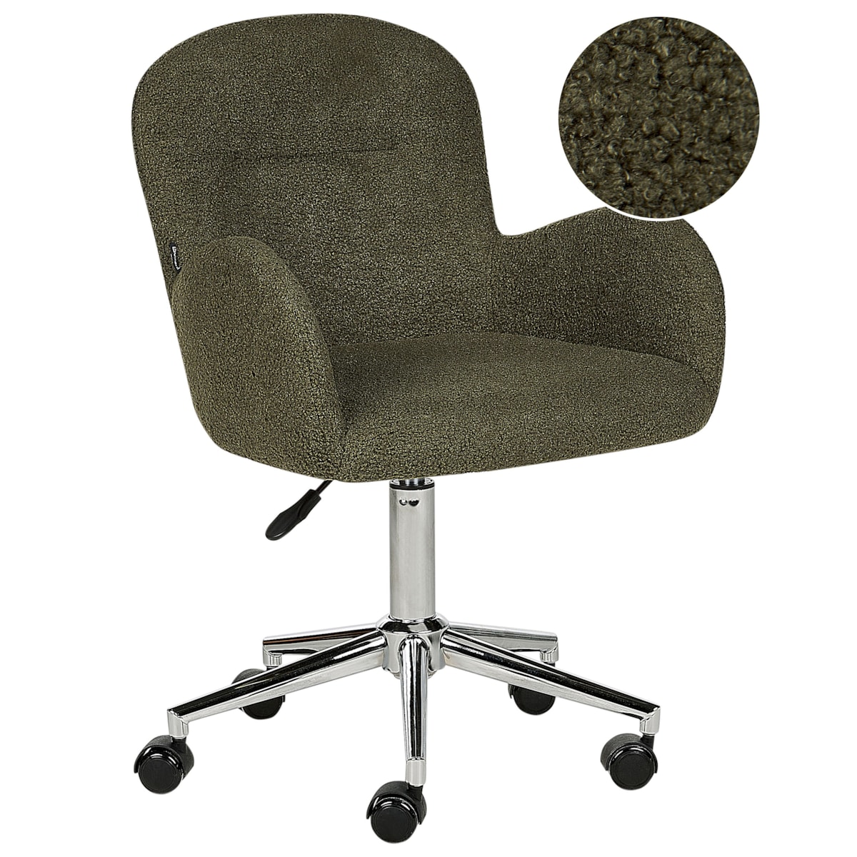 Krzesło biurowe regulowane boucle zielone PRIDDY