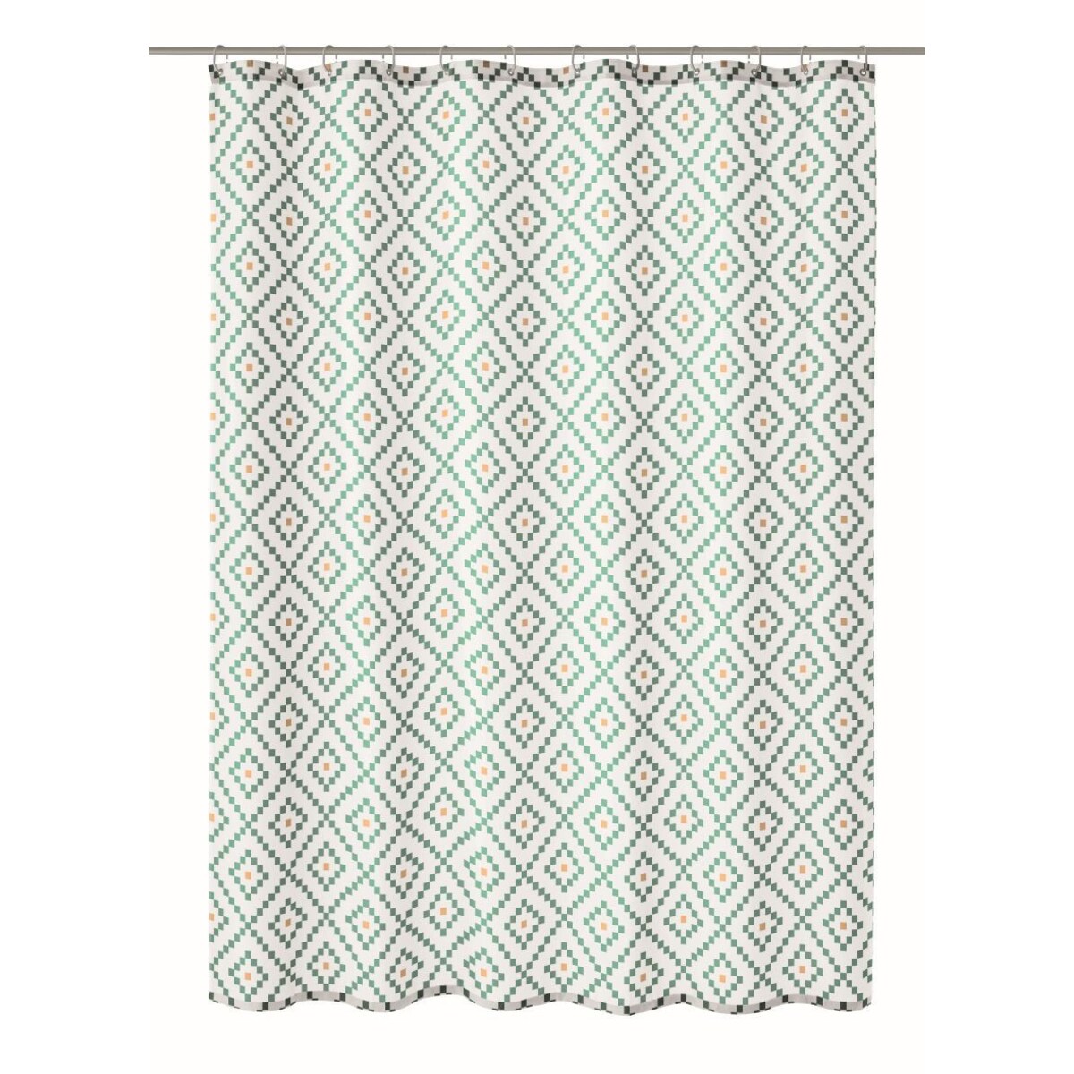 Kleine Wolke Alhambra Tekstylna zasłona prysznicowa zielony 180x200 cm