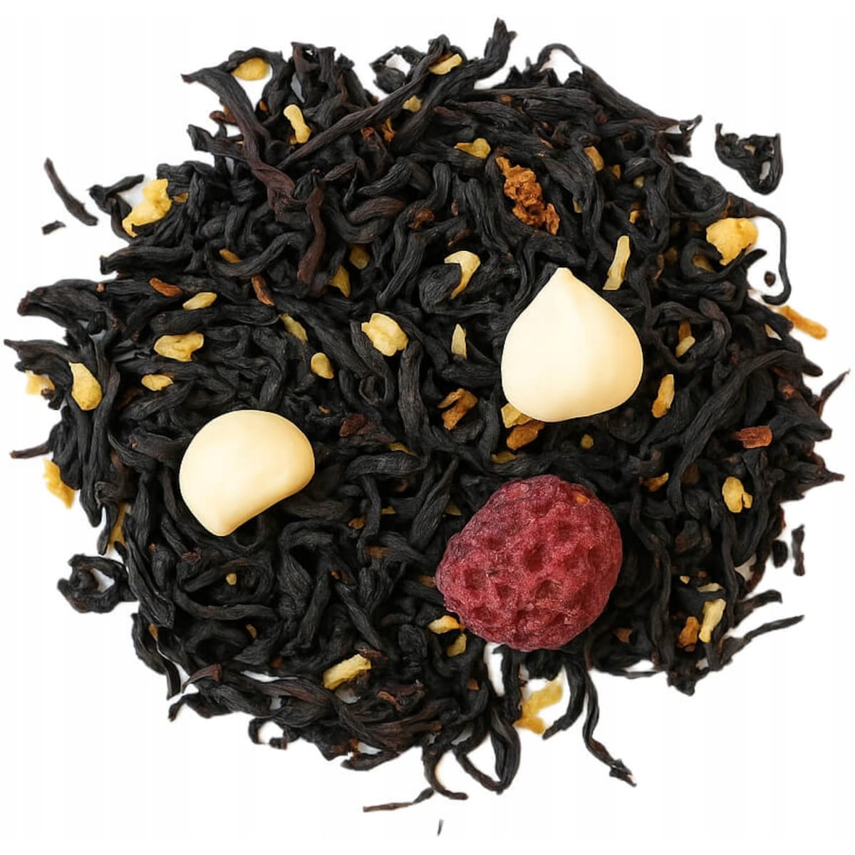 Herbata czarna MALINKA NA TORCIE sypana płatki róży kokos maliny bezy 120g - herbata liściasta sypana mieszanka napar susz