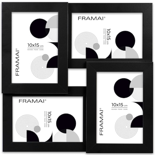 Multirama MULTI HEN 2 ramka na zdjęcia. Czarna multirama na cztery zdjęcia