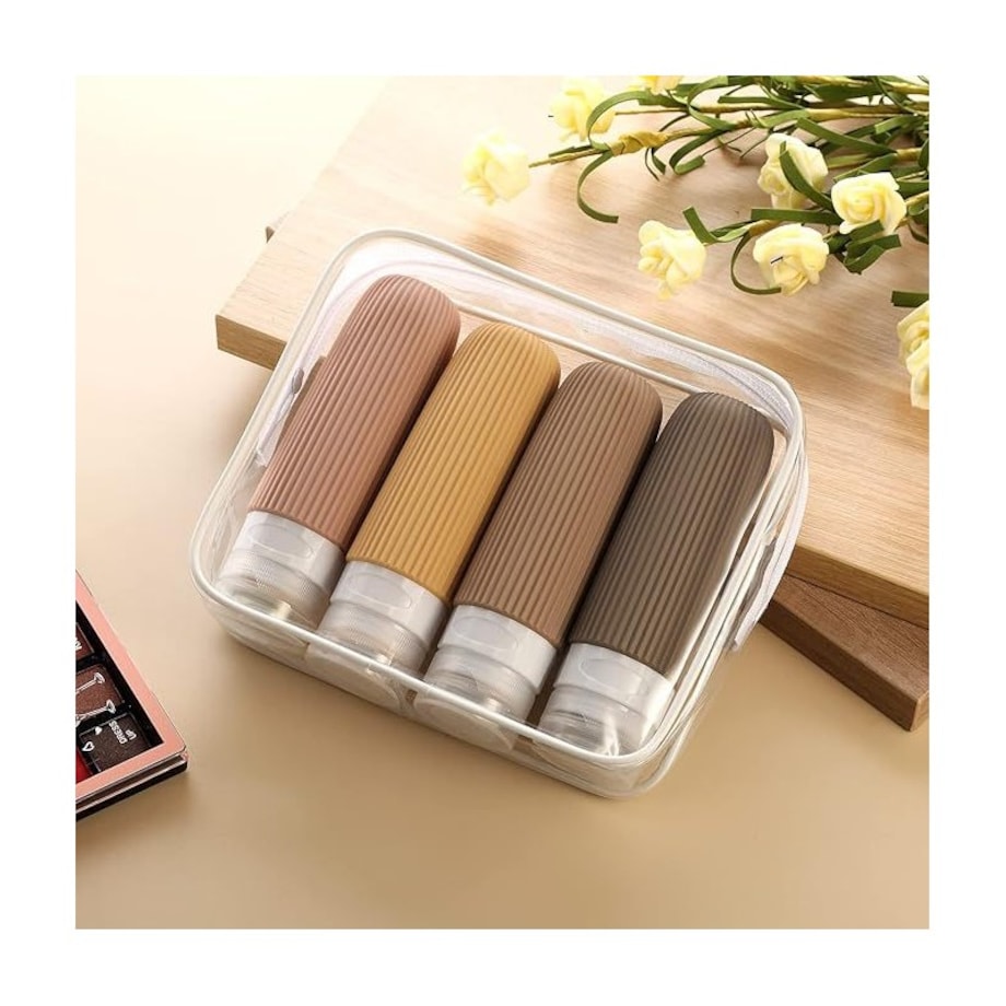 Zestaw silikonowych pojemniczków, buteleczek podróżnych 4w1 90ml KS137WZ2