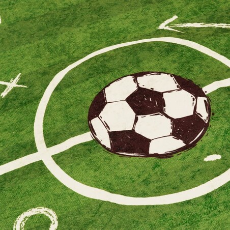 vidaXL Dywan dziecięcy, zielony, 160x230 cm, boisko do piłki nożnej