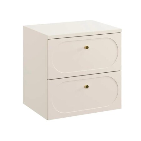 Szafka pod umywalkę nablatową DONNA SAND 2S 60cm beż piaskowy z blatem