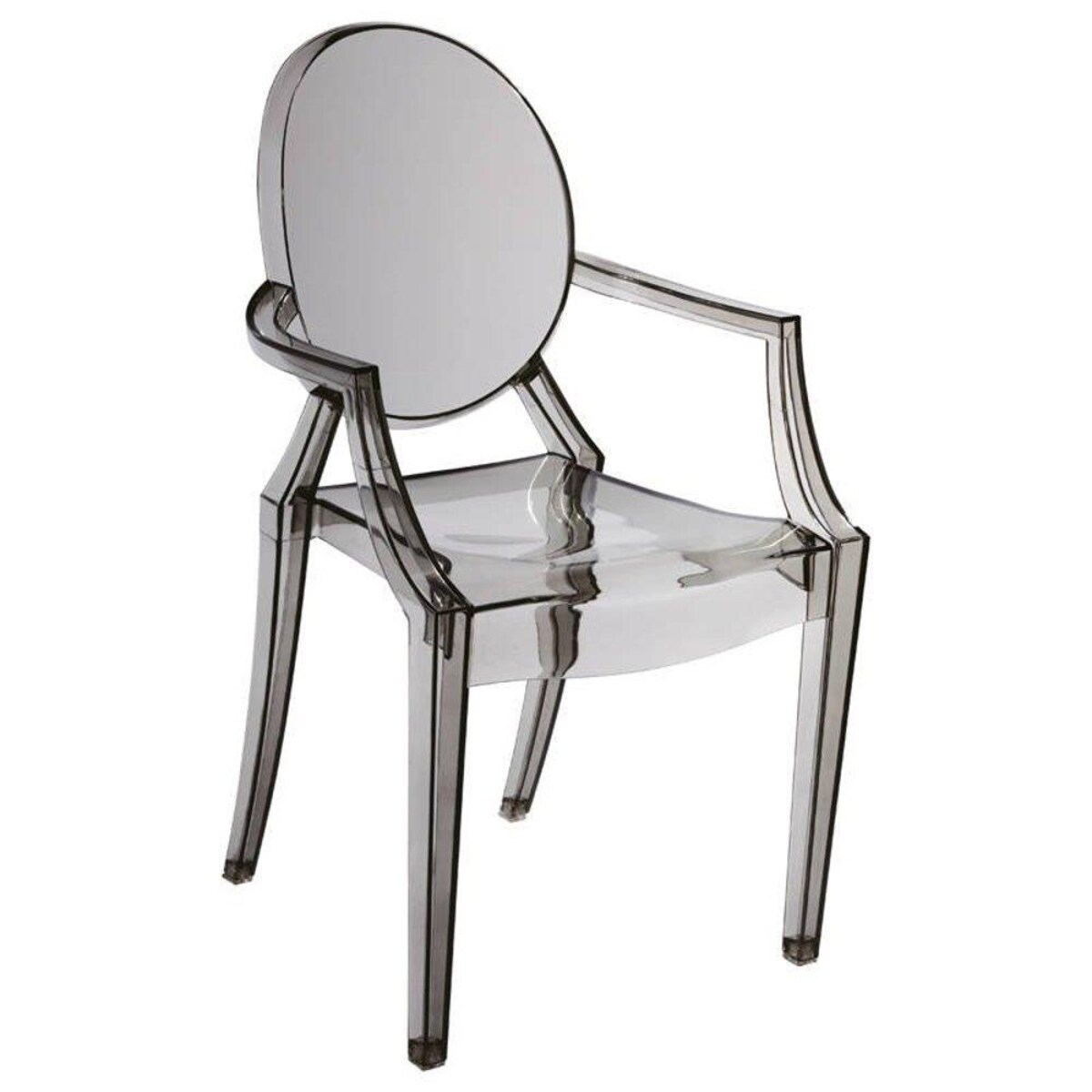 Nowoczesne krzesło SPIRIT MH-006CH-S Moos z podłokietnikami dymione, Step Into Design