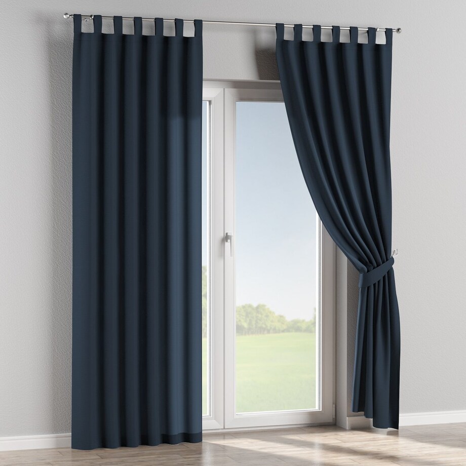 Zasłona na szelkach 1 szt. 130x245 granatowy