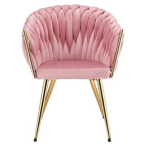 Krzesło MOLTO różowe nogi złote