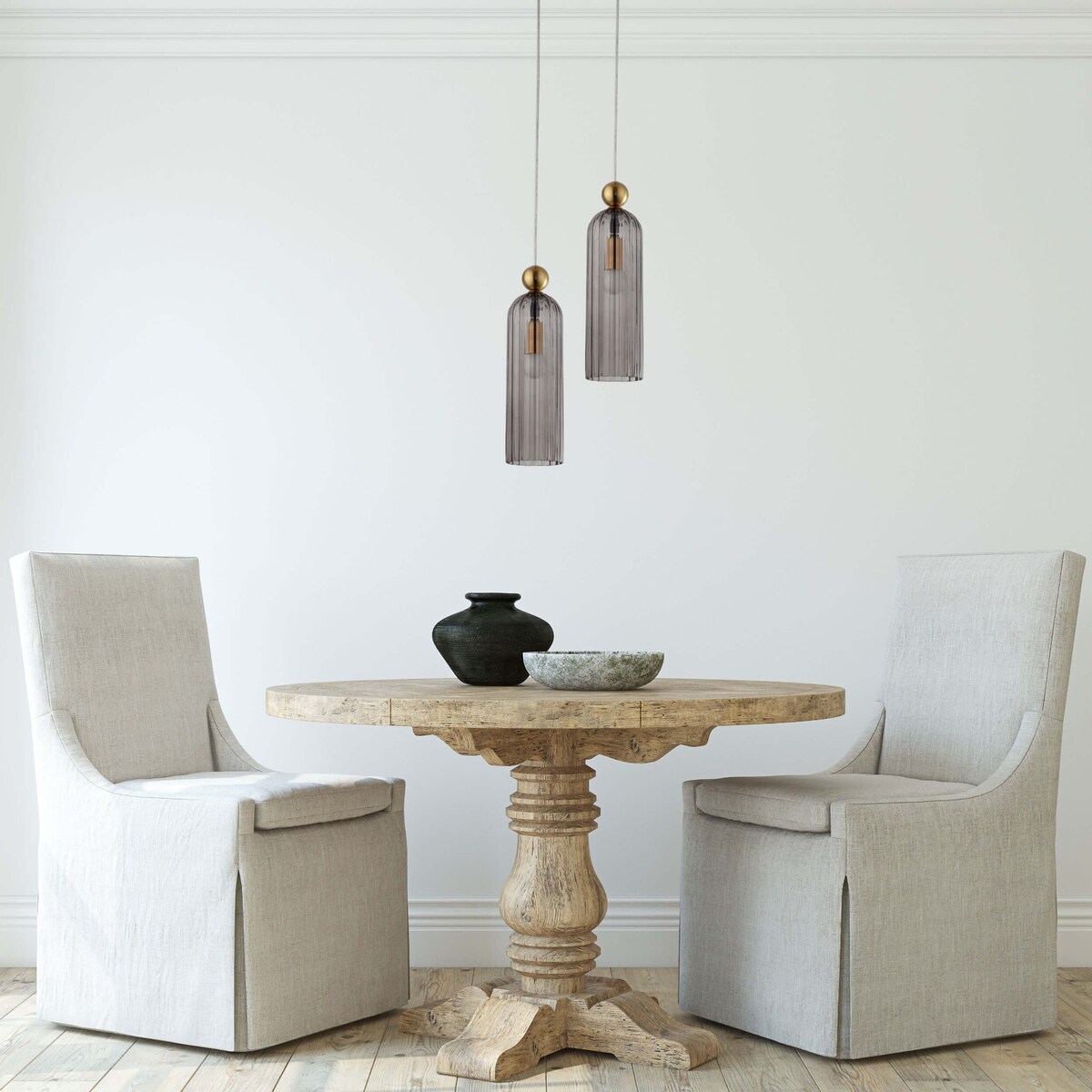 Wisząca lampa Piega LP-939/1P smoked podłużny dymiony zwis nad wyspę kuchenną