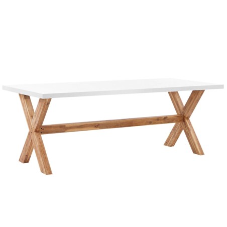 Zestaw ogrodowy dla 6 osób OLBIA z poduszkami Beton Beżowy