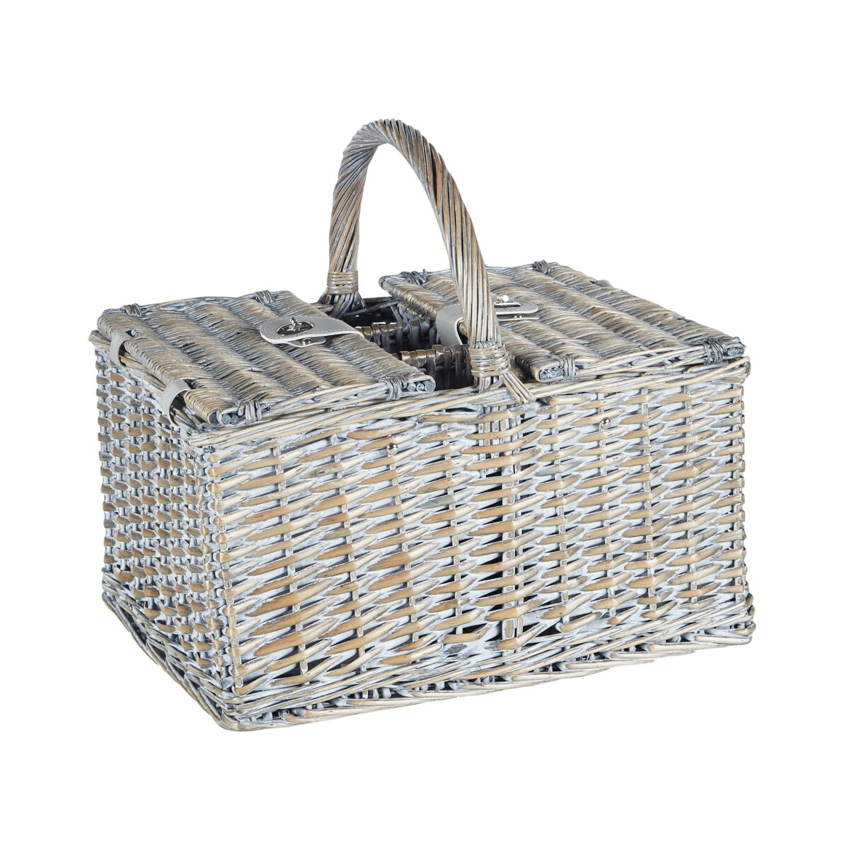 Kosz piknikowy GROSEILLE Plecionka Szary