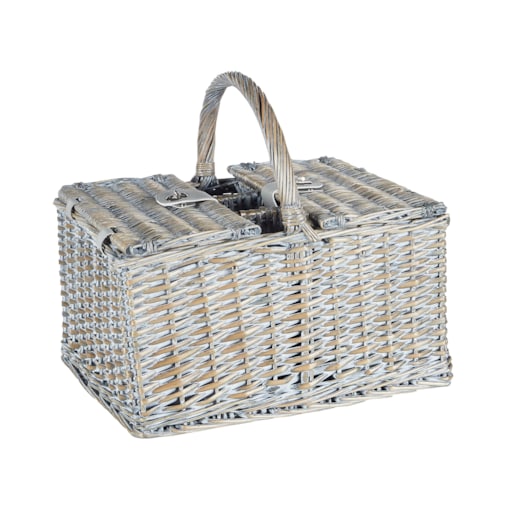Kosz piknikowy GROSEILLE Plecionka Szary