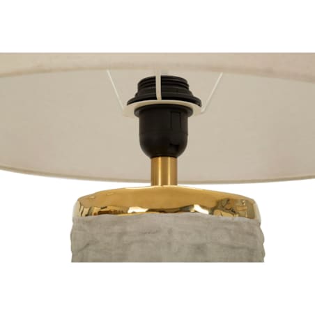 Lampa stołowa Lima, kolor szary i złoty, ceramika i żelazo, 37 x 37 x 73 cm, 1 x E27, max. 40 W, styl nowoczesny, do salonu i sypialni, Mauro Ferretti