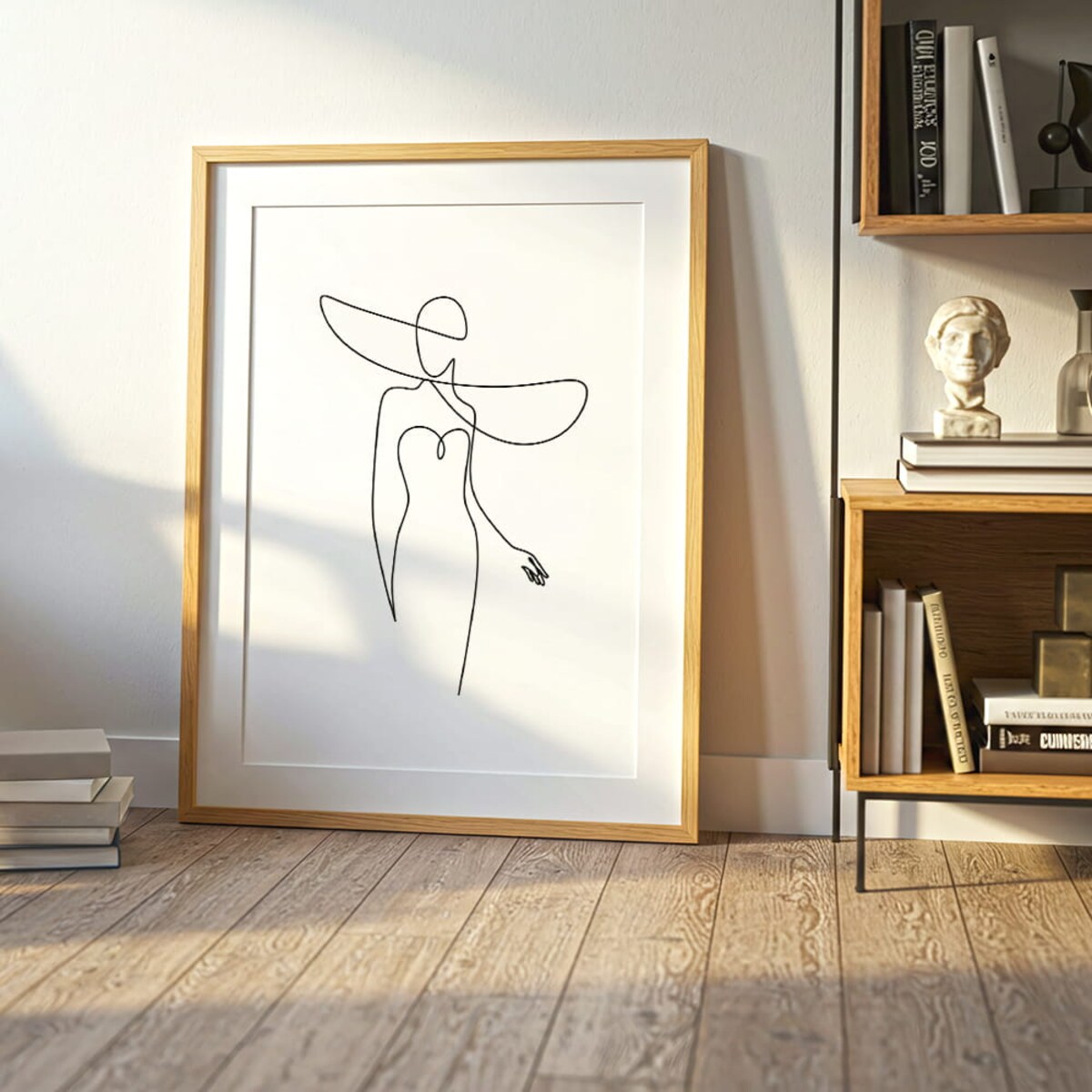 plakat line art woman in dress 4 21x30 cm