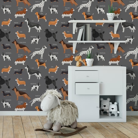 Tapeta Do Pokoju Dziecka Kolorowe PIESKI Napisy