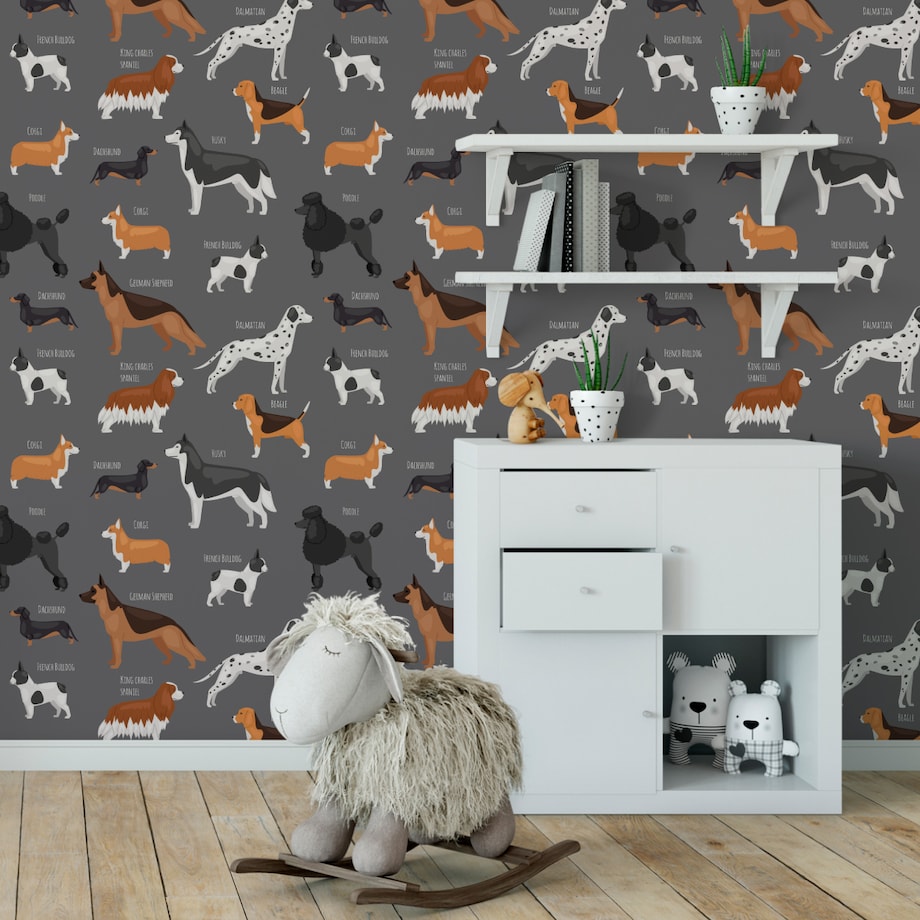 Tapeta Do Pokoju Dziecka Kolorowe PIESKI Napisy