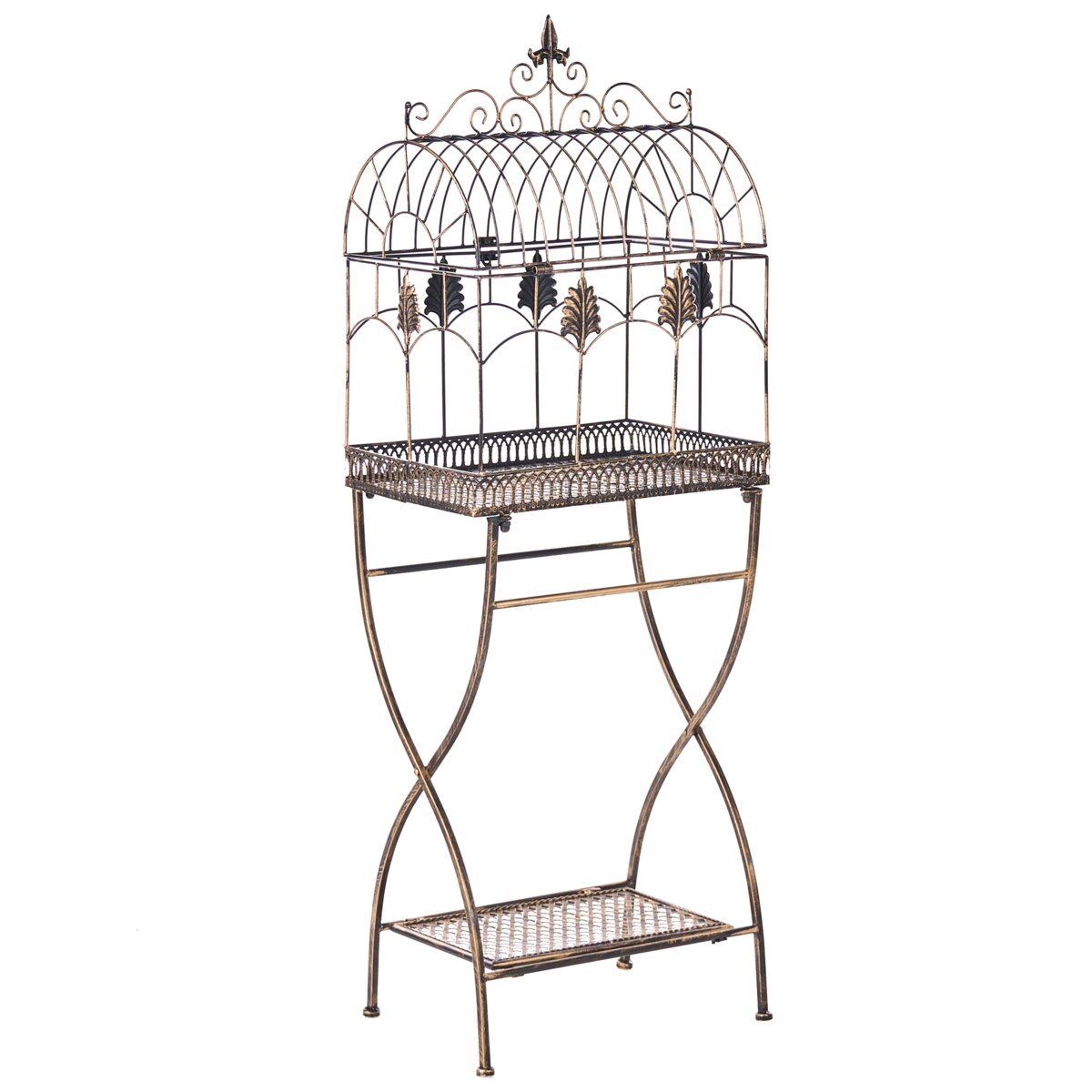 Zestaw 2 regałów z półkami SICILY Metal 122/90 cm 43/37 cm Czarny