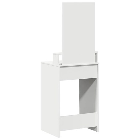 vidaXL Toaletka z półką Biały 50 x 41 x 140 cm Materiał drewnopochodny