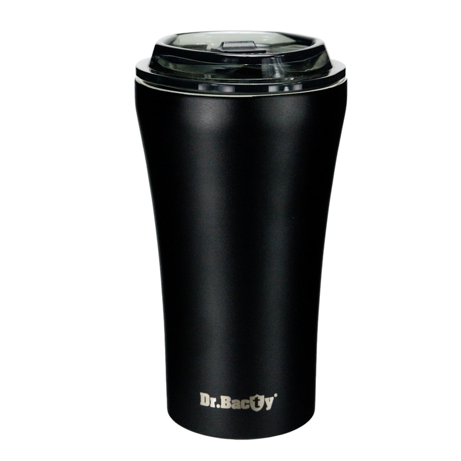 Kubek termiczny na kawę Dr.Bacty Apollo 2.0 - Eliksir cierpliwości - 360 ml - Black Matt
