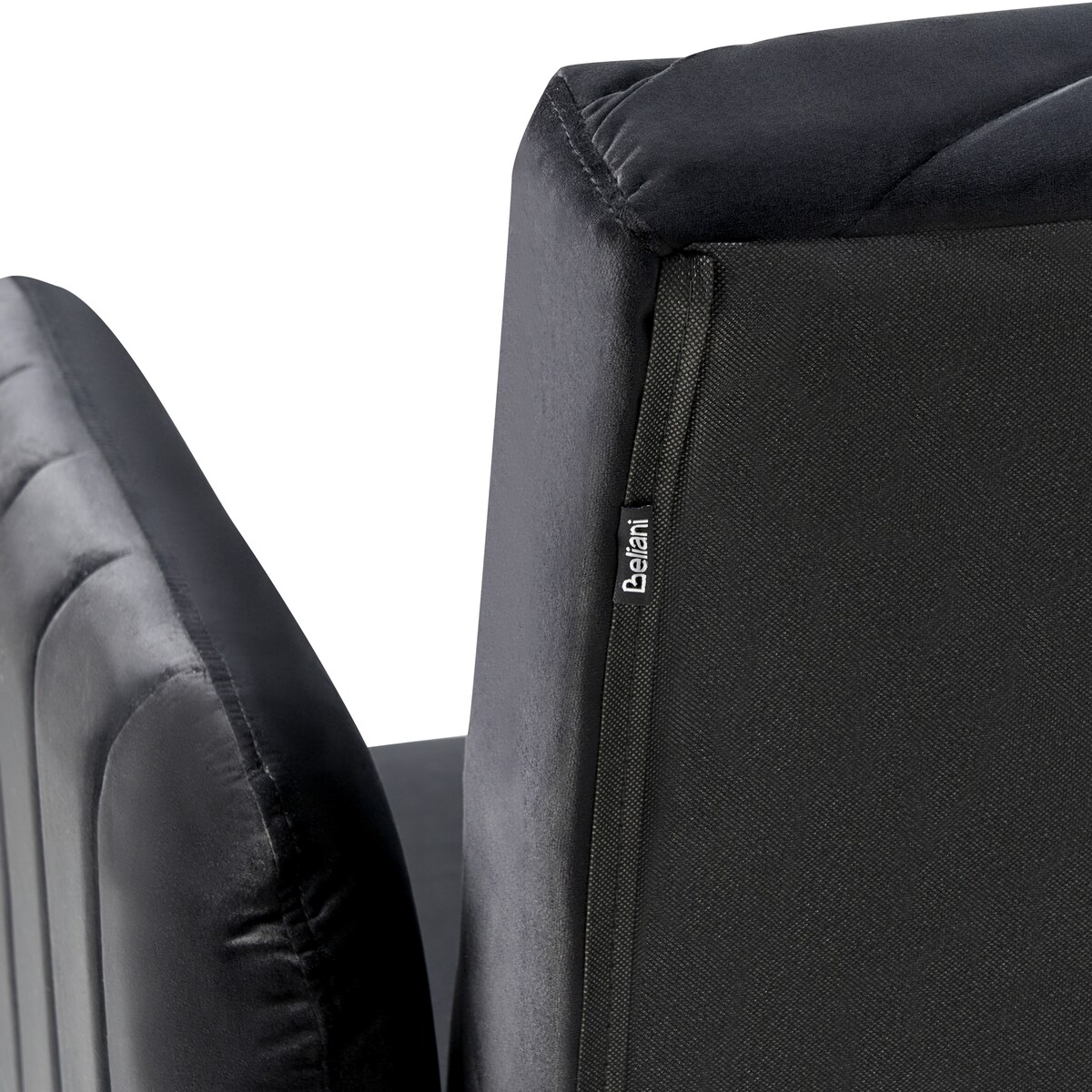 Sofa rozkładana dla 3 osób SENJA Welur Czarny