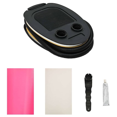 vidaXL Dmuchany wałek gimnastyczny z pompką, 100x60 cm, PVC, różowy