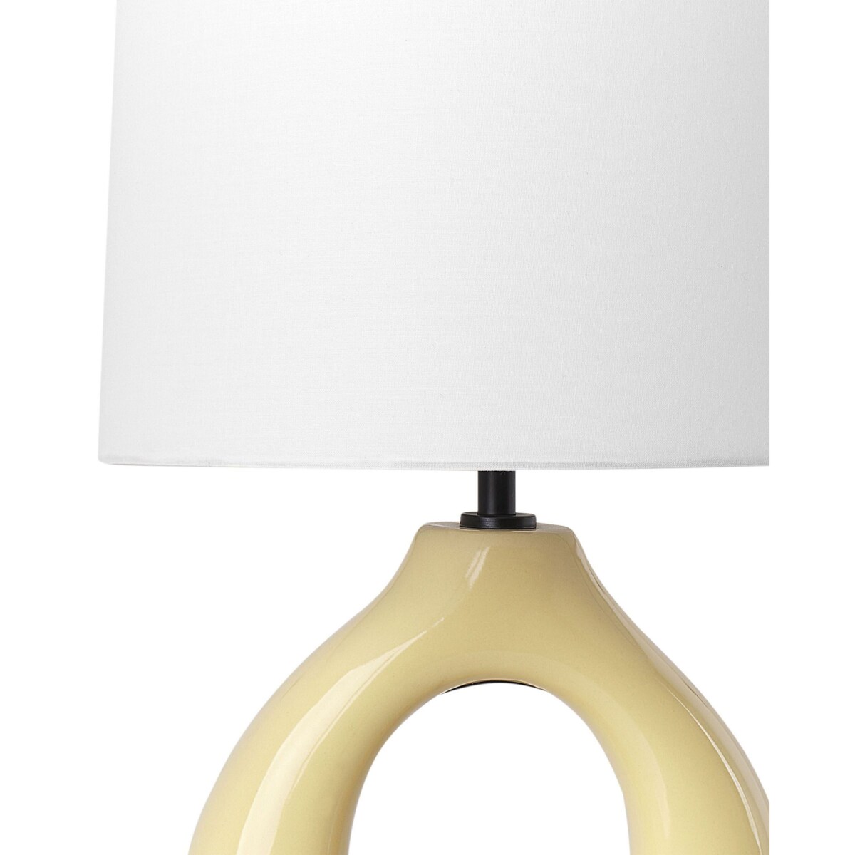 Lampa stołowa ceramiczna żółta ABBIE