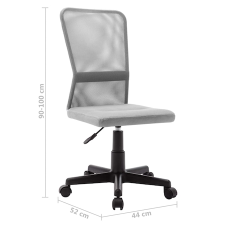 vidaXL Krzesło biurowe, szare, 44x52x100 cm, z siatką