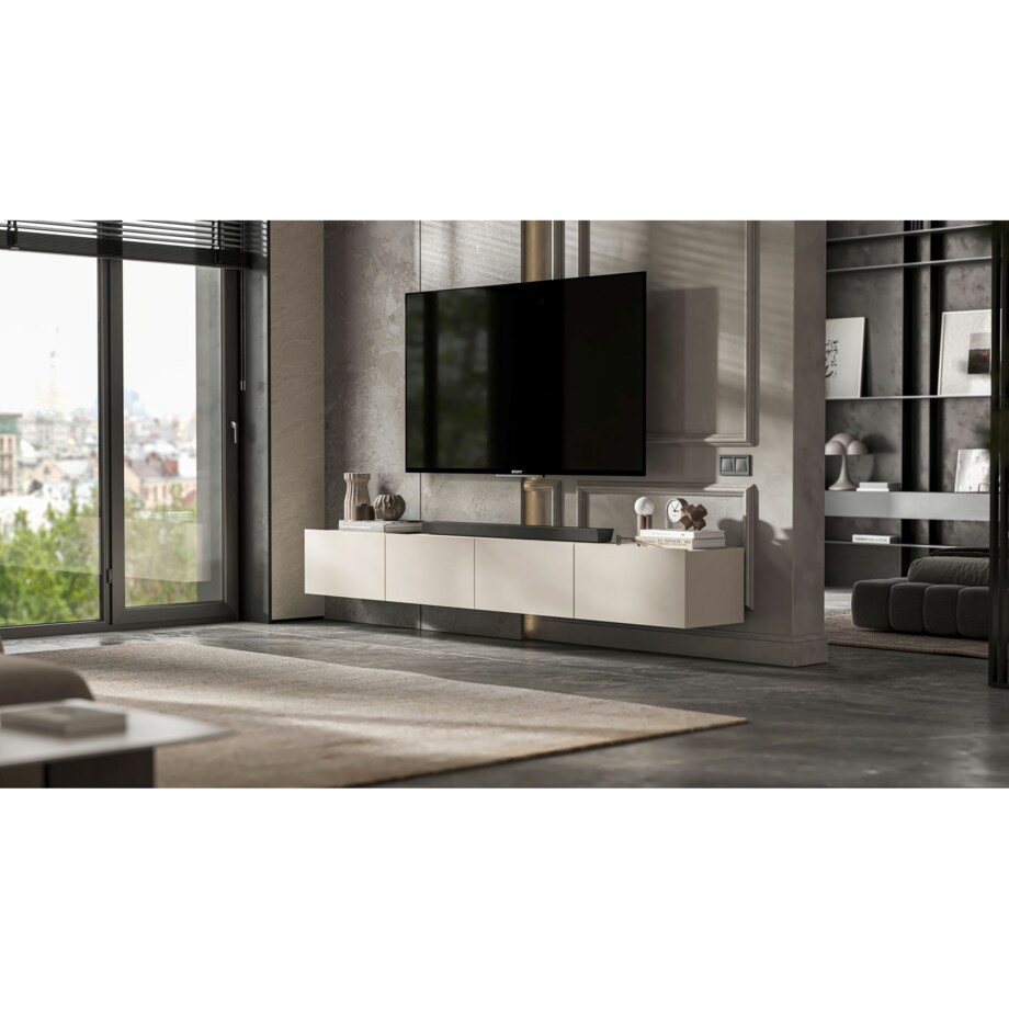 Wisząca Szafka RTV Komoda Loft Industrialna Kaszmir MAT 120 cm