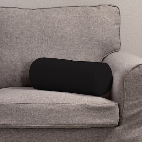 Poduszka wałek prosty, Black (czarny), Ø16 x 40 cm, Cotton Panama