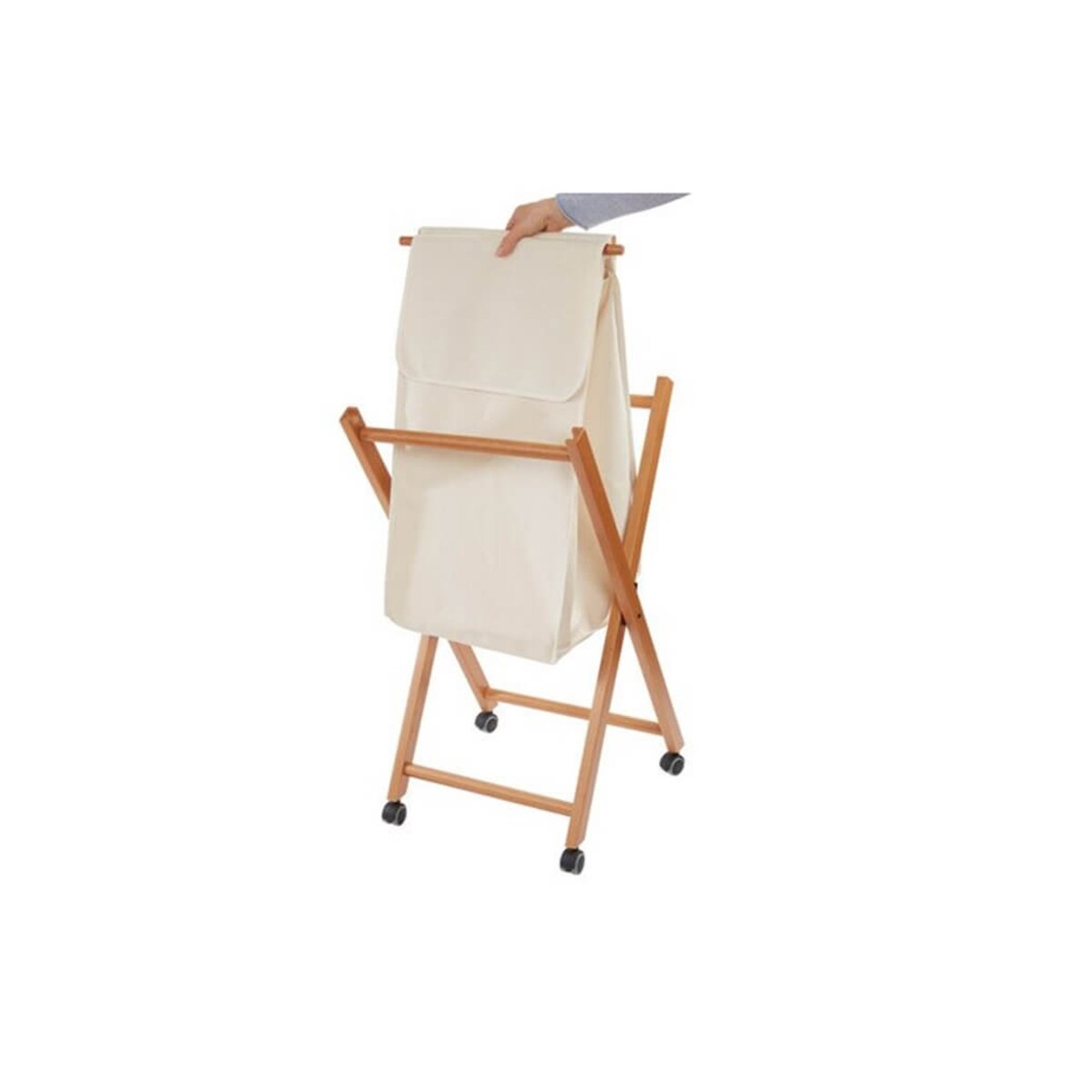 ARREDAMENTI BANNY Składany kosz na pranie - 50 x 44 cm, Brązowy