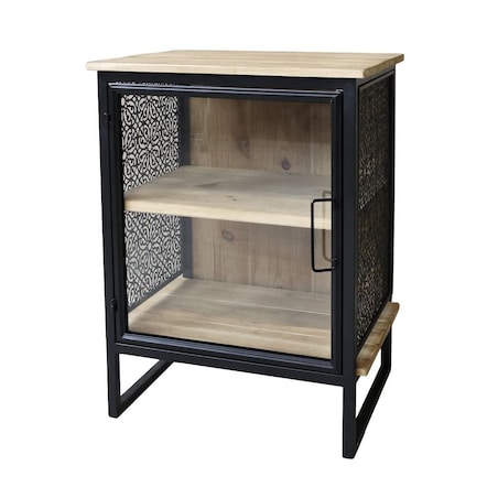 Szafka nocna ażurowa czarna Venice