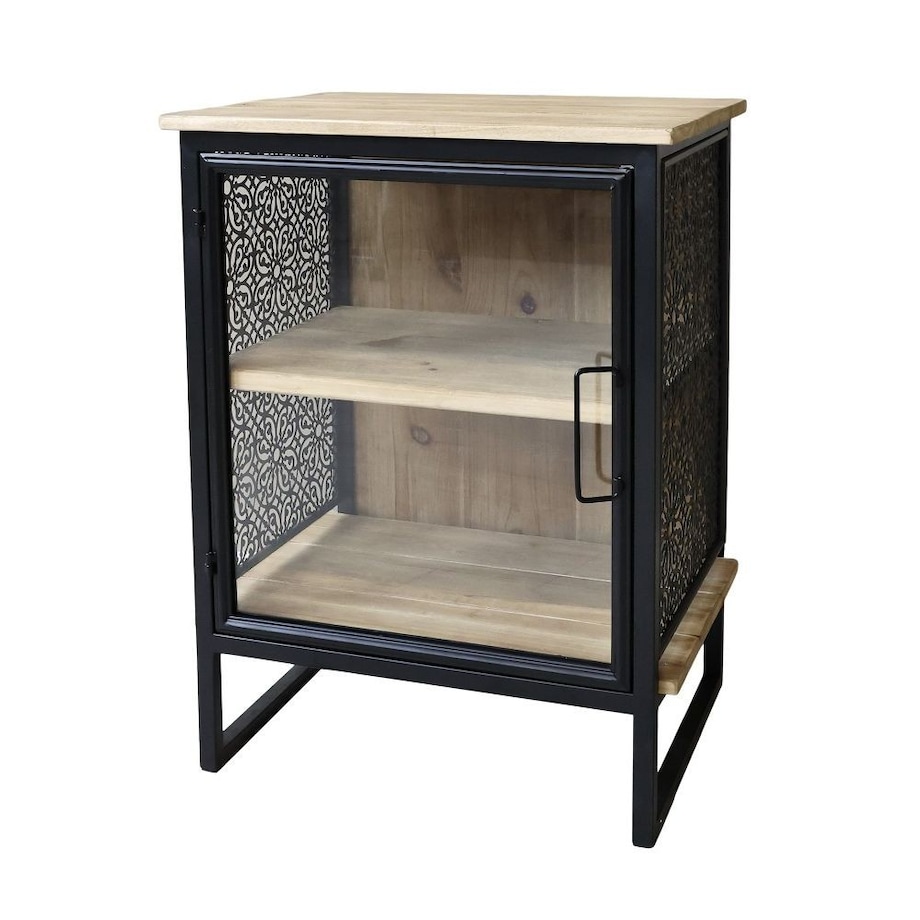 Szafka nocna ażurowa czarna Venice