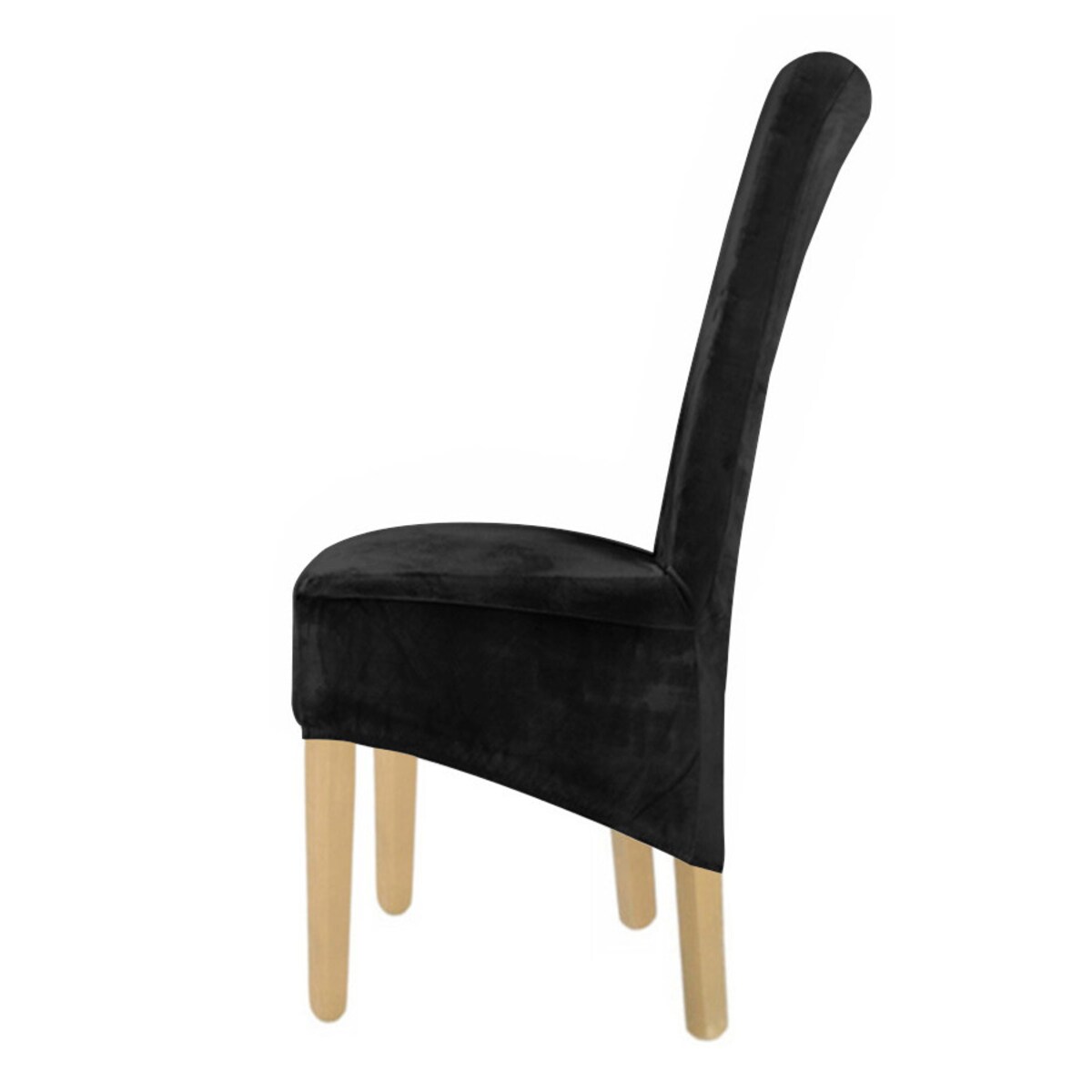 POKROWIEC NA KRZESŁO XL CZARNY WELUR ELASTYCZNY [21DT]