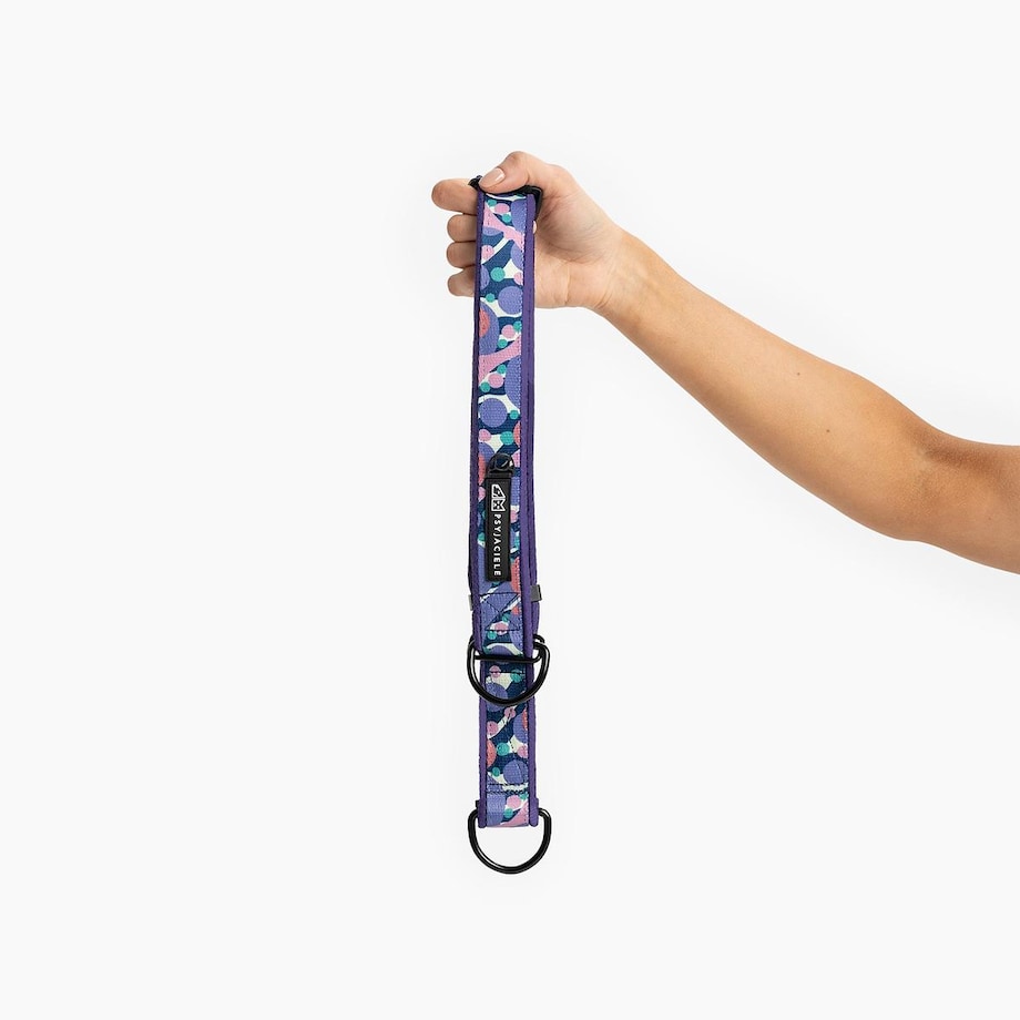 Obroża półzaciskowa SUPER SOFT "Pies z głową w dół" - Szerokość taśmy: 38mm, Rozmiar: XL