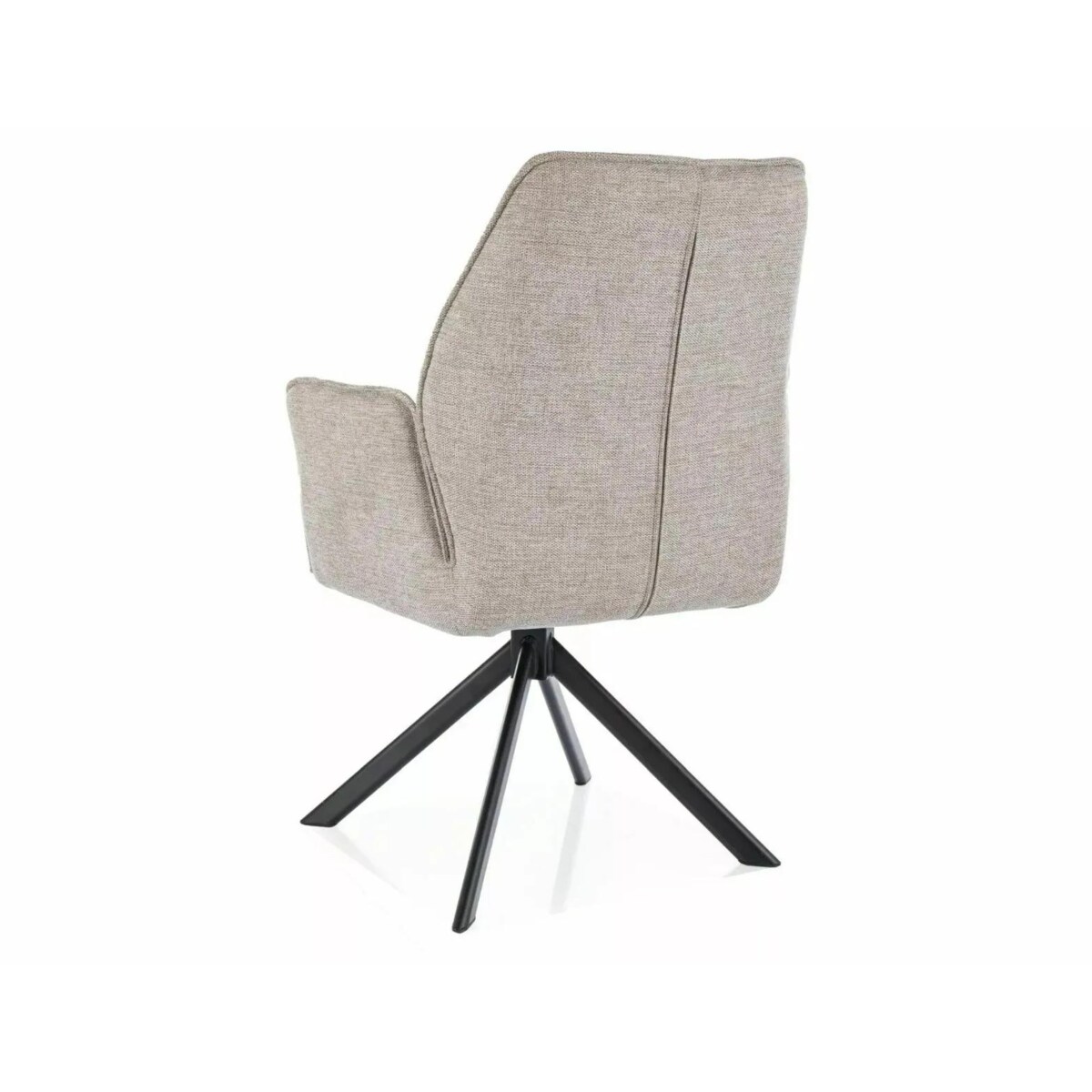 Krzesło tapicerowane HUGO BREGO jasnobeżowe obracane