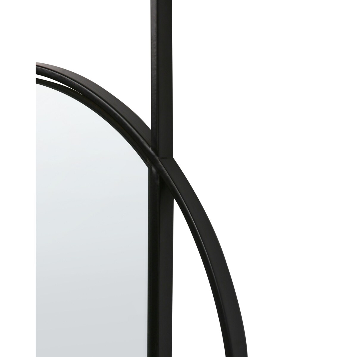 Metalowe lustro ścienne 70 x 79 cm czarne AUXY
