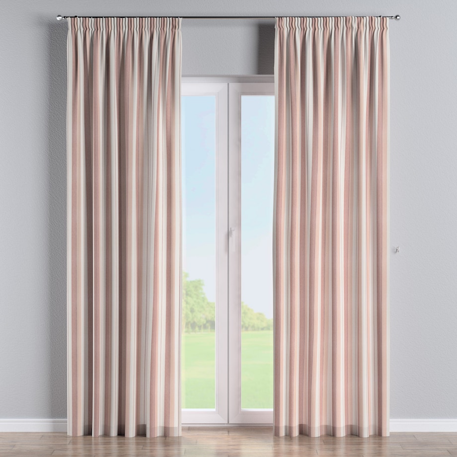 Zasłona na taśmie marszczącej 1 szt. 130x245 czerwone pasy