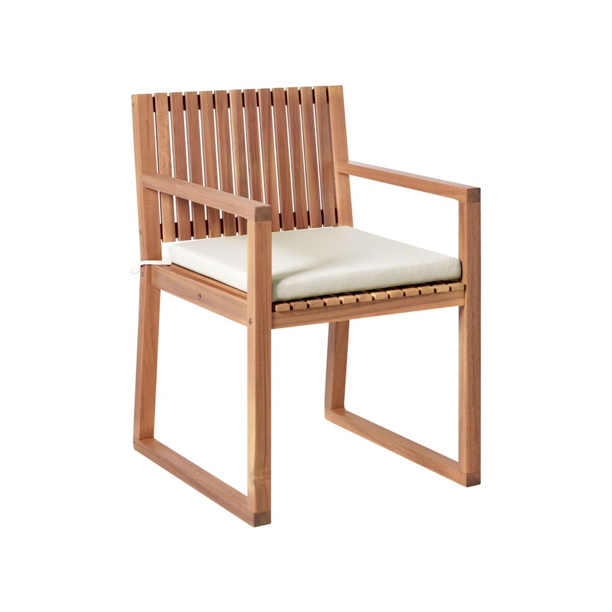 Zestaw ogrodowy dla 8 osób SASSARI PREMIUM z poduszkami Certyfikowane drewno akacjowe Jasnobeżowy