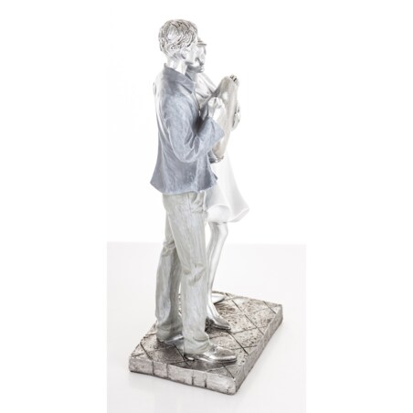 Dekoracja - figurka 26x11x8 cm PARA - z dużym sercem