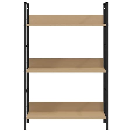 vidaXL Regał z 3 półkami, kolor dębowy, 60x27,6x90,5 cm