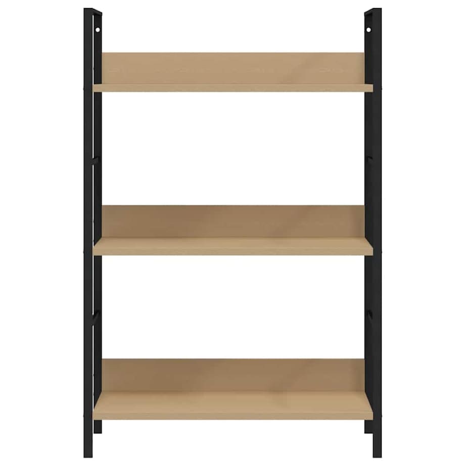 vidaXL Regał z 3 półkami, kolor dębowy, 60x27,6x90,5 cm