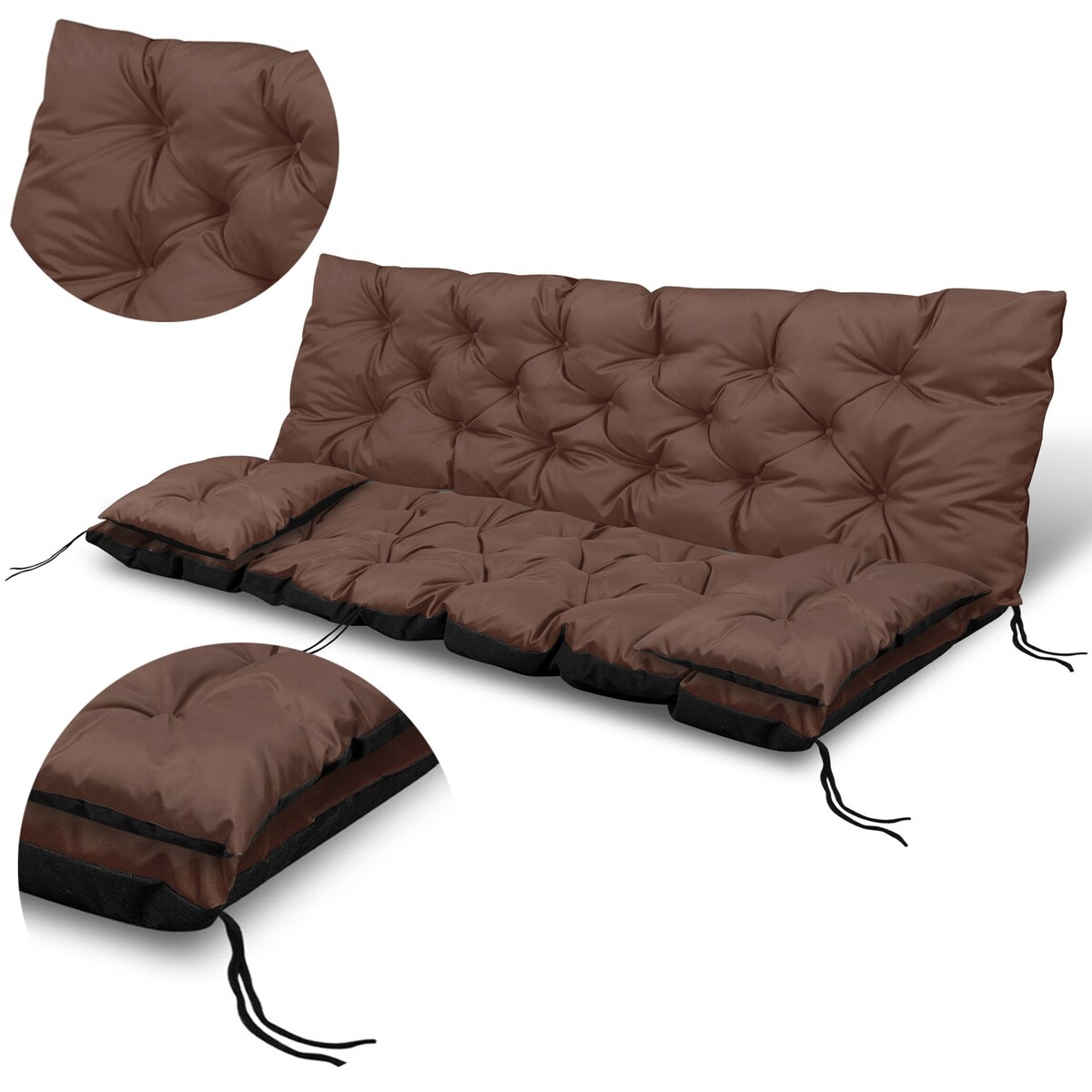 Poduszka Na Huśtawkę Ogrodową Ławkę 100X60X50 Cm + 2 Poduszki Ogrodowa