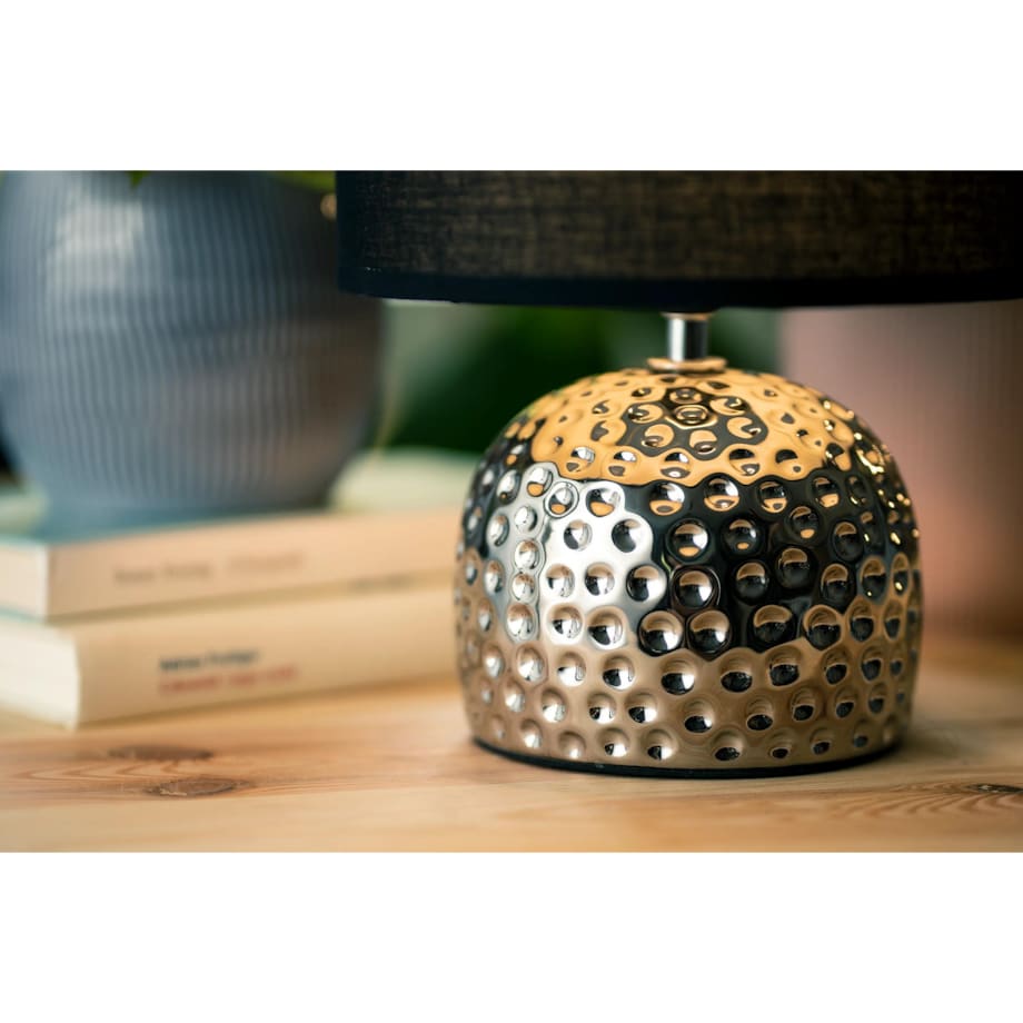 KONSIMO FRAGI Lampa stołowa 2szt., kolor czarno-srebne