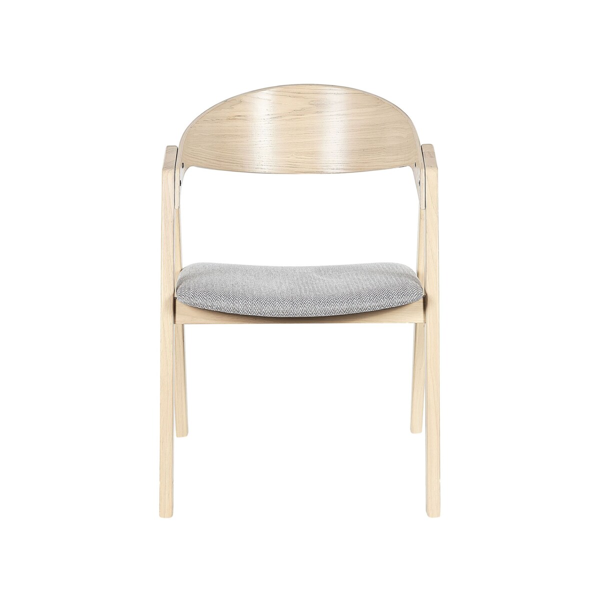 Zestaw 2 krzeseł do jadalni jasne drewno z szarym YUBA