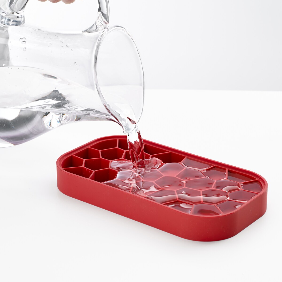 Foremka do lodu i pudełko ICE BOX - czerwone / Lekue