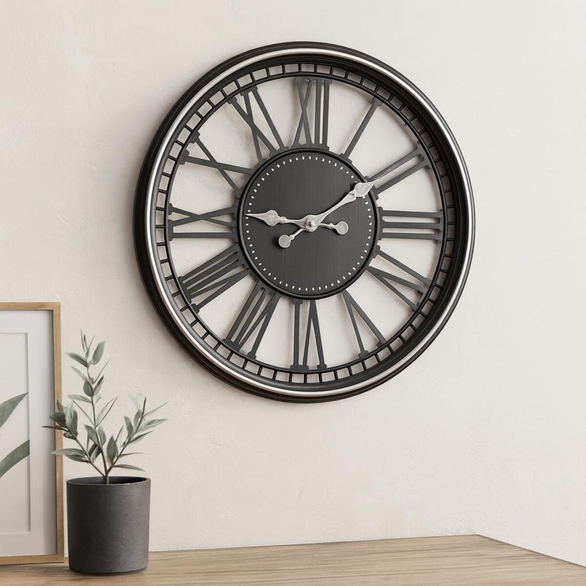 Zegar ścienny z cyframi rzymskimi TIDLO, Ø 50 cm