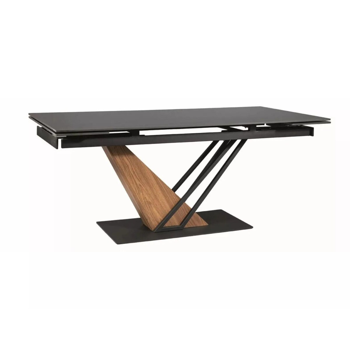 Stół rozkładany GENESIS 160(220)x90 czarny marmur/jesion